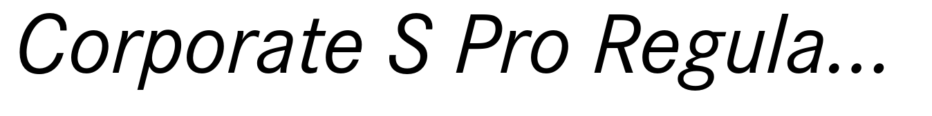 Corporate S Pro Regular Italic